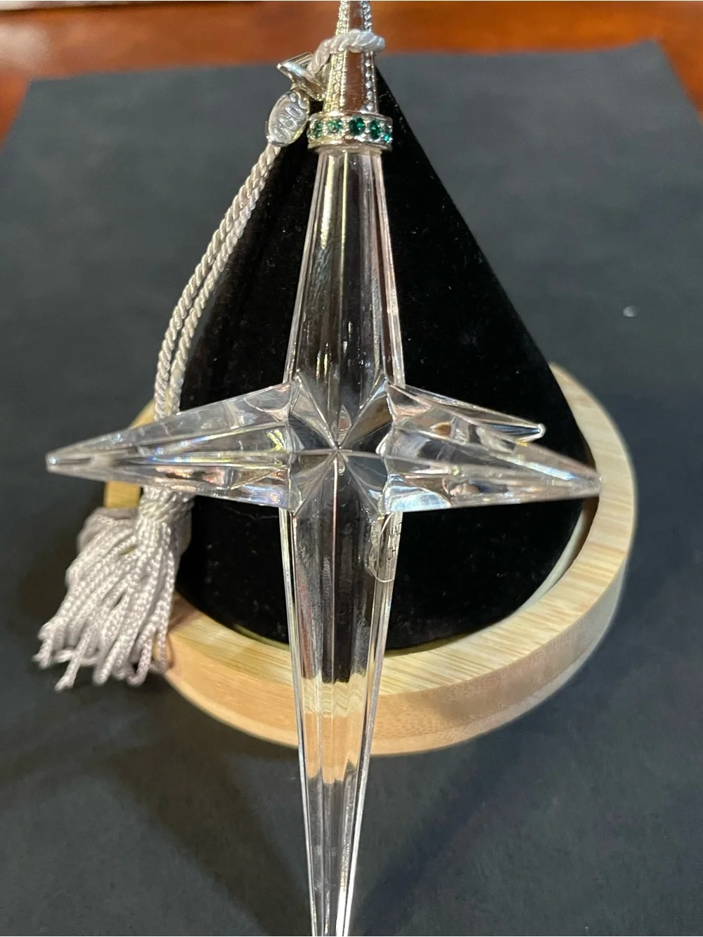 Lenox “Millennium Edition 2000” 4 Pointed Clear Crystal Star Ornament / 5” - 52g